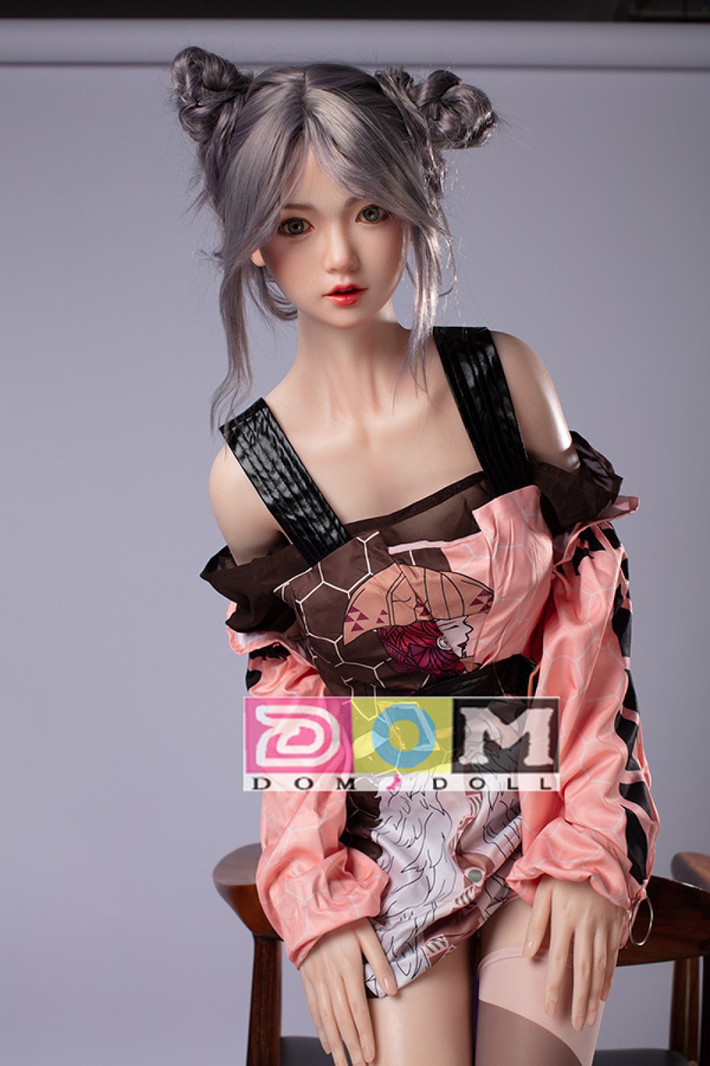 JXDoll シリコンヘッド＋TPEボディ cosplay若い女の子黒ストッキング人形 小樱 148cm H4554