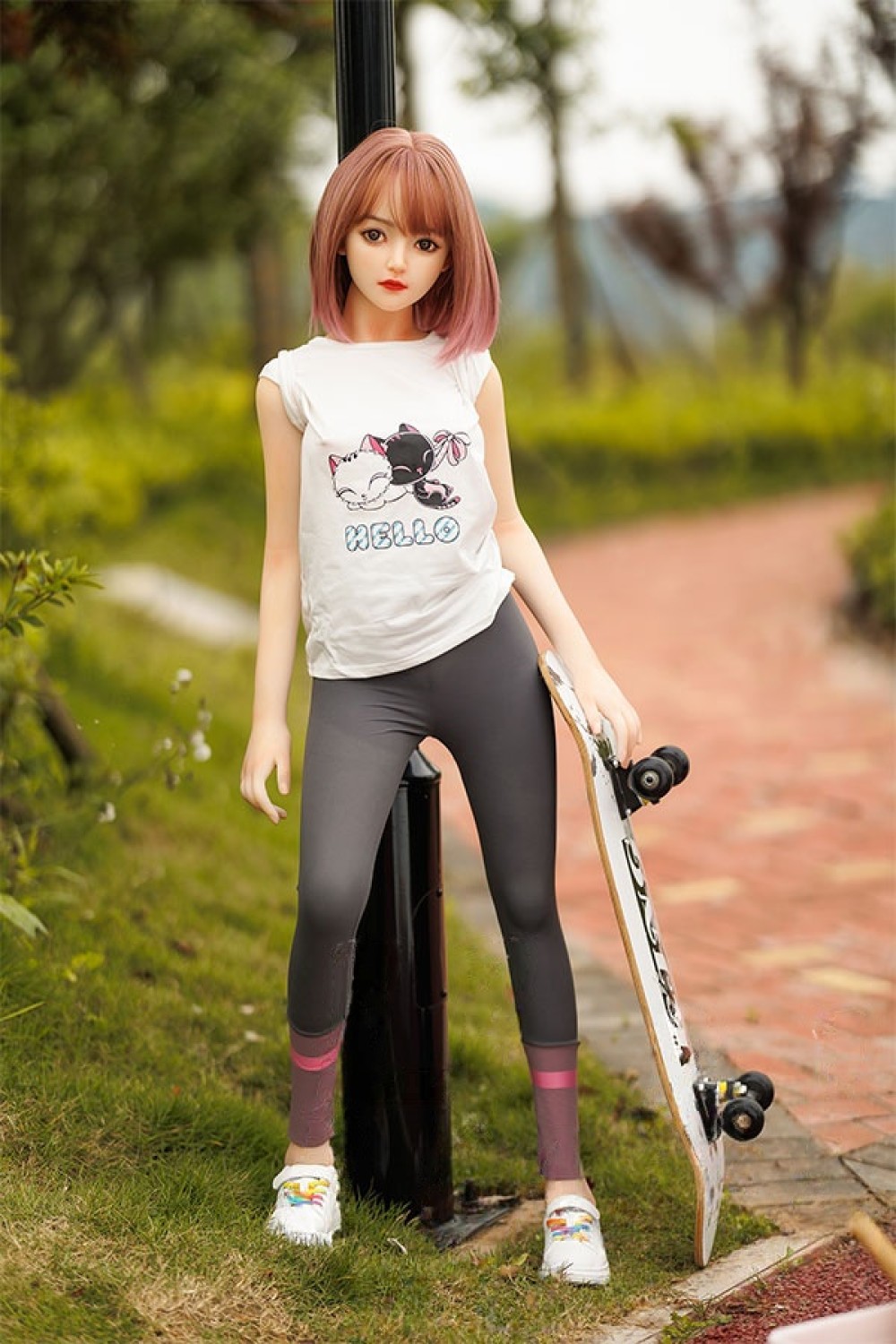 MeseDoll シリコンヘッド＋TPEボディ 清純スケボー少女 ダッチワイフ 静香 145cm H3764