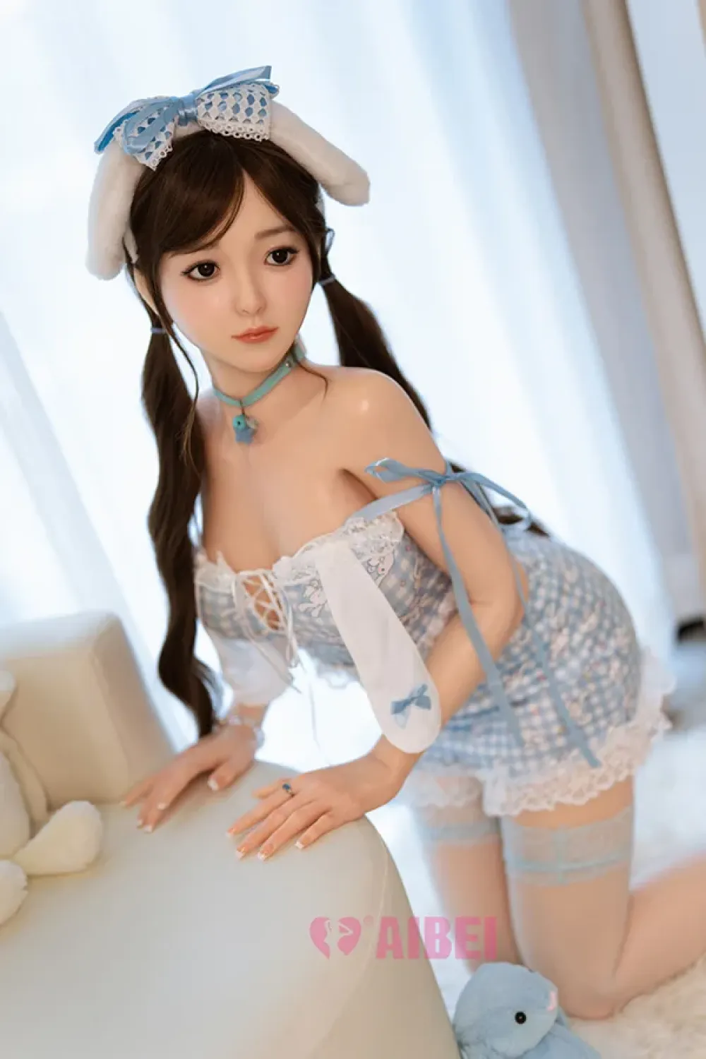 AibeiDoll 全シリコン製 超可愛い ツインテール ラブドール 151cm 美月AB151-WH-AB2(SOFT)