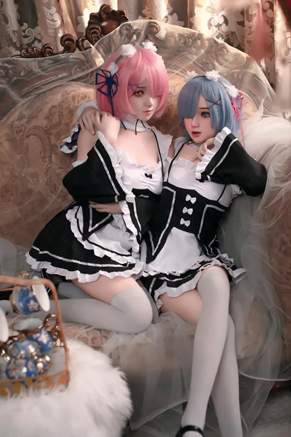 Bezlya TPE製 アニメ風双子メイドコンパニオン 149cm Ram蕾姆拉姆