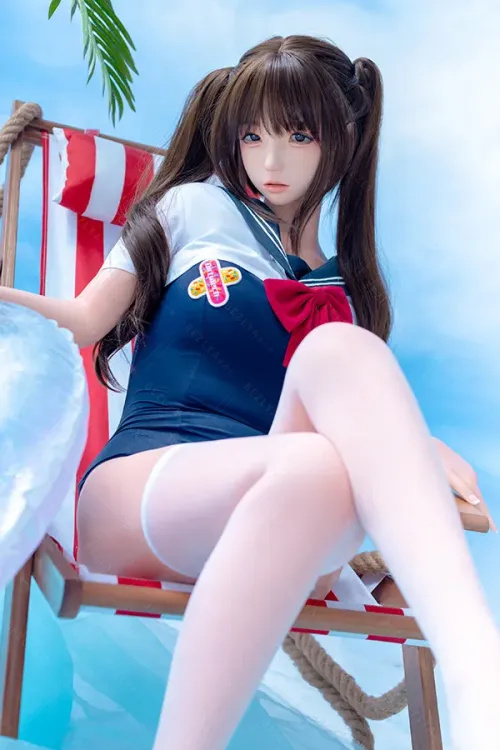 Bezlya 全シリコン製 夏の水着姿の可愛いツインインテール少女ラブドール 159cm H4986 水希