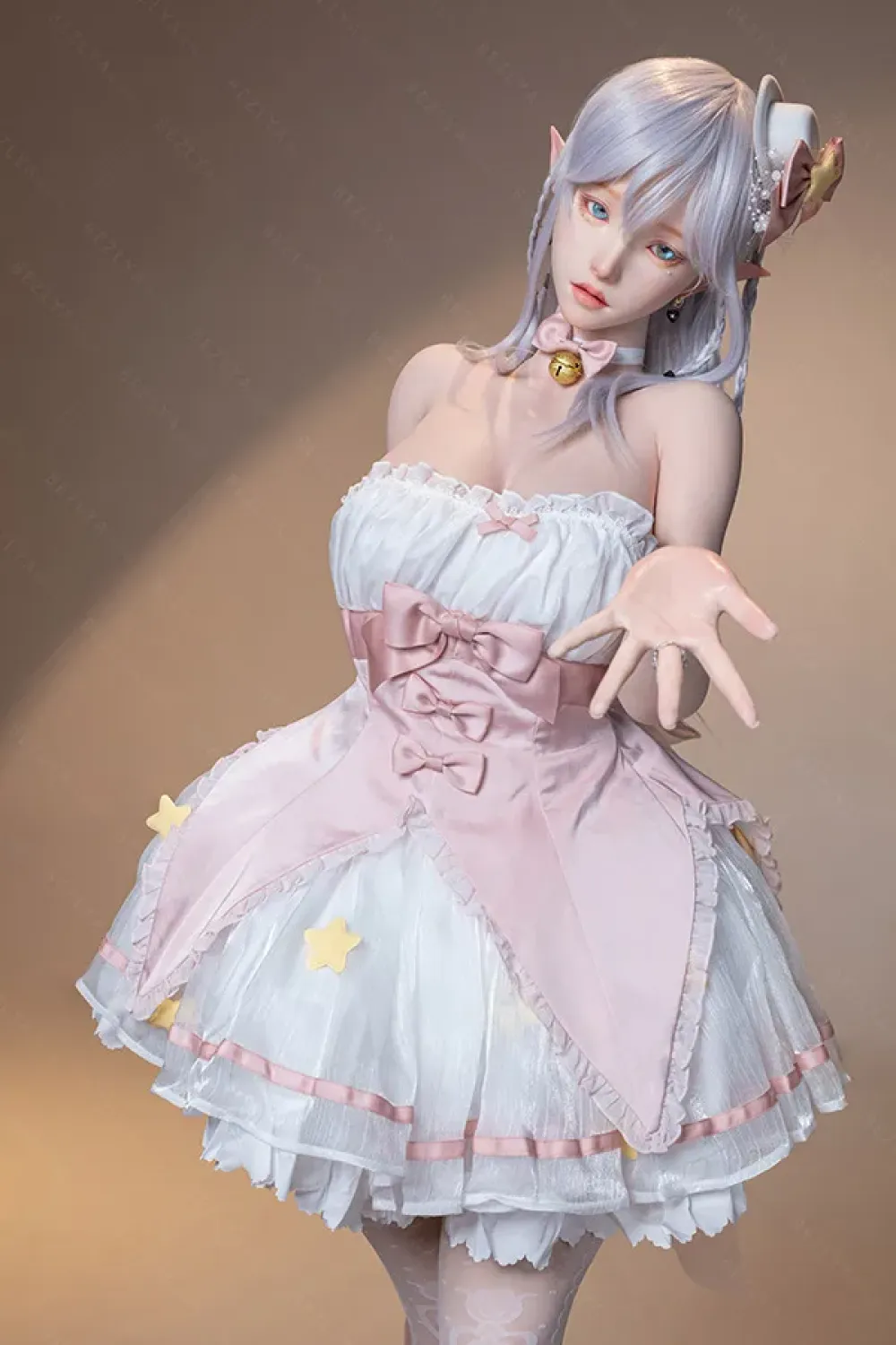 Bezlya 全シリコン製 白髪の妖精ータガールラブドール 155cm H4991 白凛