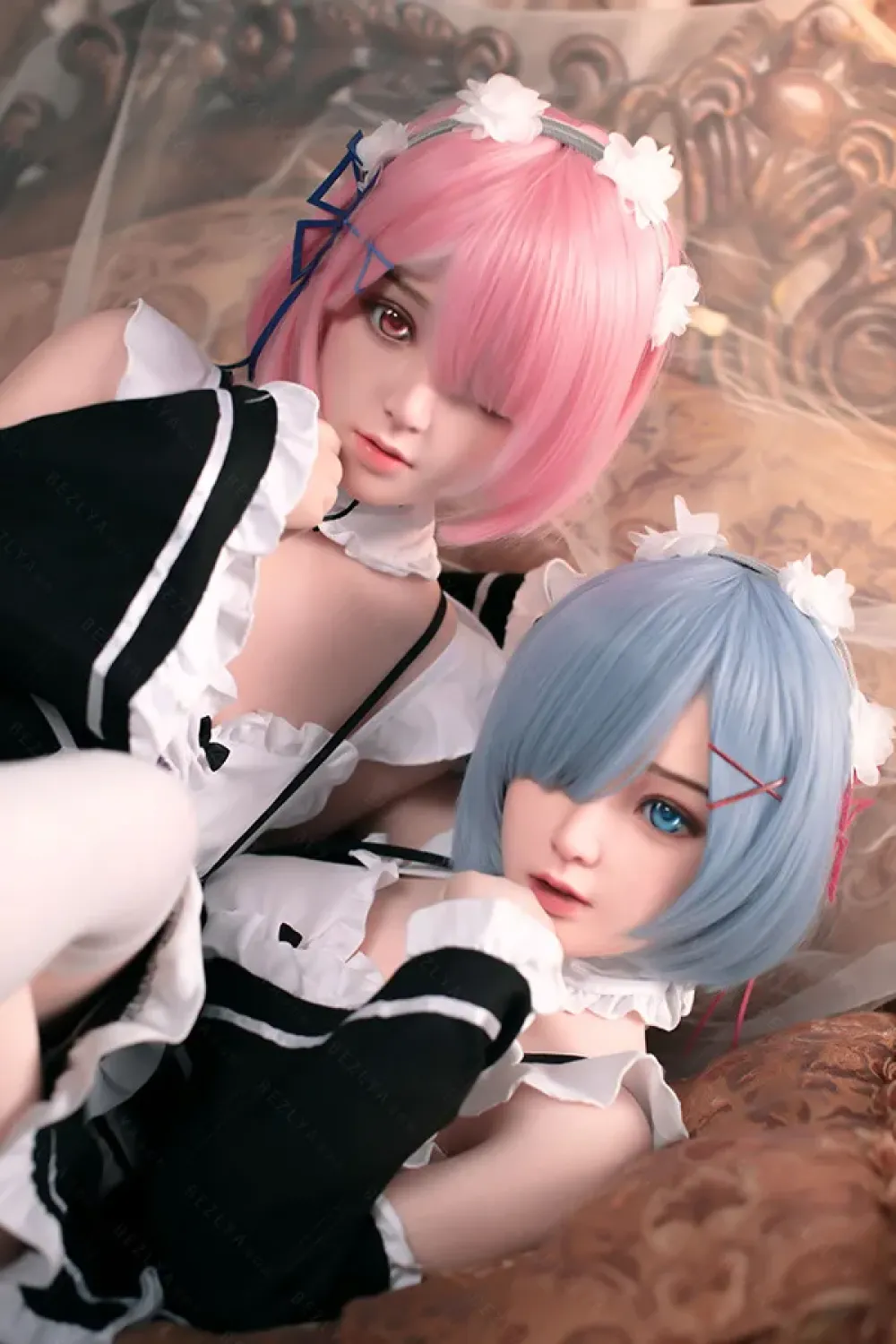Bezlya TPE製 アニメ風双子メイドコンパニオン 149cm Ram蕾姆拉姆