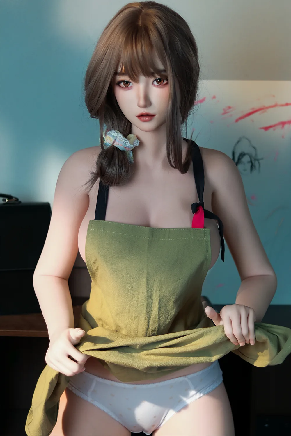 Orangein 165cm 全シリコン製 ラブドール 静か 画家風 オトナ美人風 ナチュラル肌 超リアル H5719 優雫（口に穴あり）