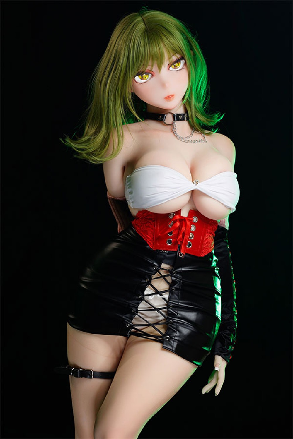 グリーン cosplay カツラ ウィッグ アニメスタイル