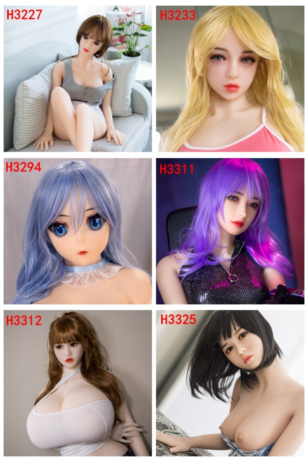 TPEラブドールヘッド22(140cm以上通用)