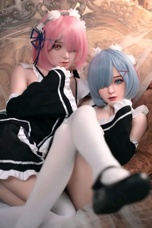 Bezlya TPE製 アニメ風双子メイドコンパニオン 149cm Ram蕾姆拉姆
