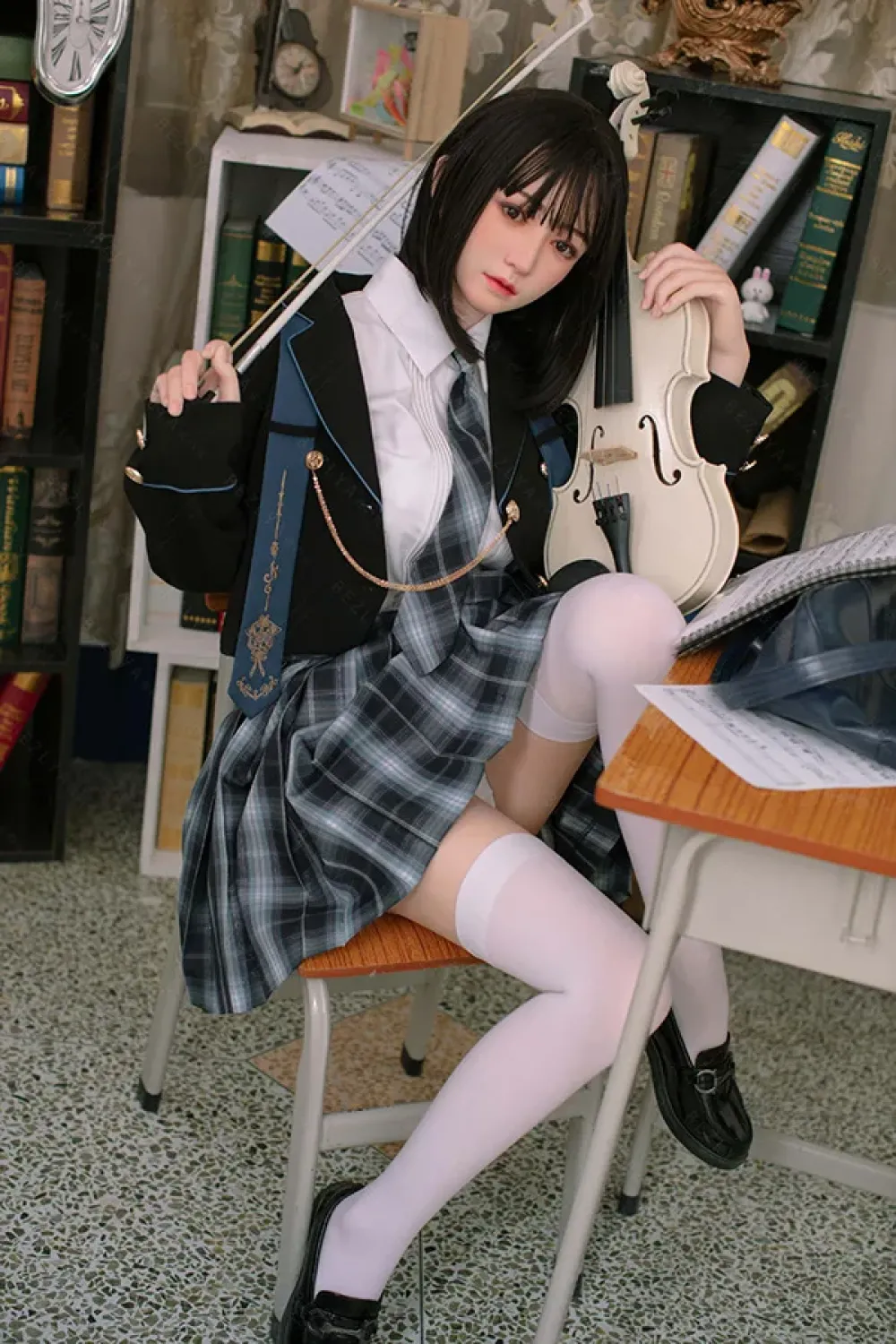 Bezlya 最新 全シリコン製 成熟した学園少女ラブドール 160cm H4870 花梨