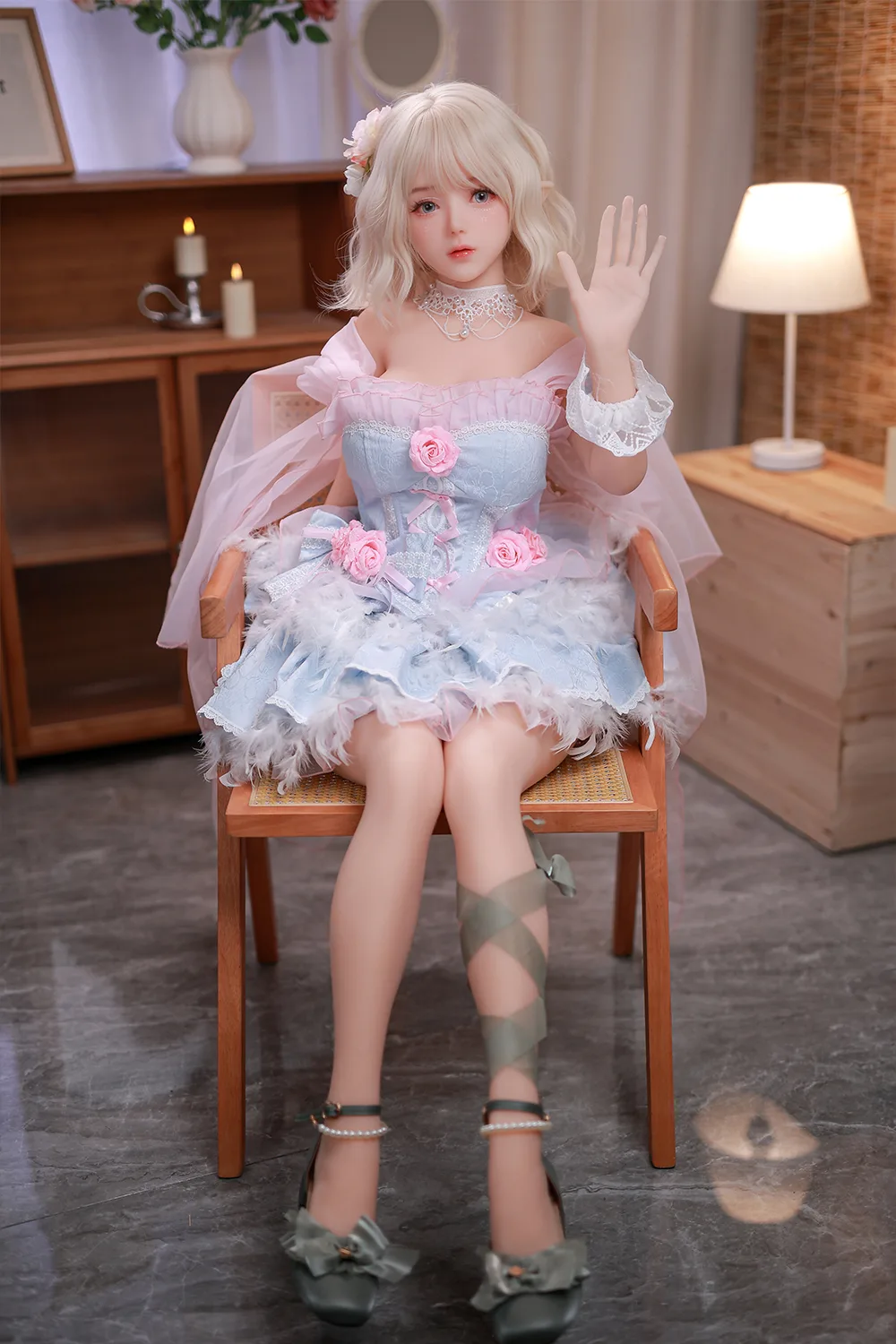 DimoDoll リアルドール 148cm TPE製 ぽっちゃりしたエルフの少女 H5716 绫音洛蒂