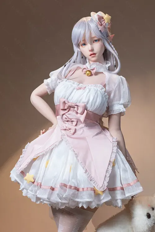 Bezlya 全シリコン製 白髪の妖精ータガールラブドール 155cm H4991 白凛