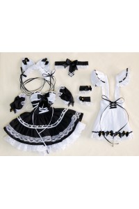 黒猫猫耳メイド服