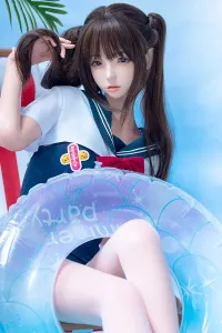 Bezlya 全シリコン製 夏の水着姿の可愛いツインインテール少女ラブドール 159cm H4986 水希