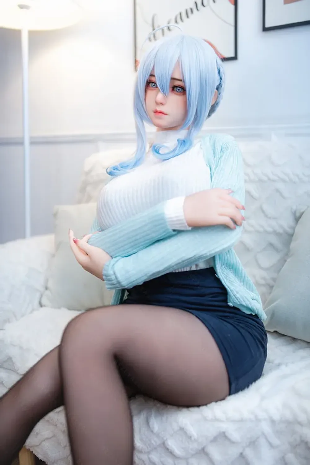 Bezlya TPE製 未亡人の雪女cosラブドール 155cm H4903 银纱