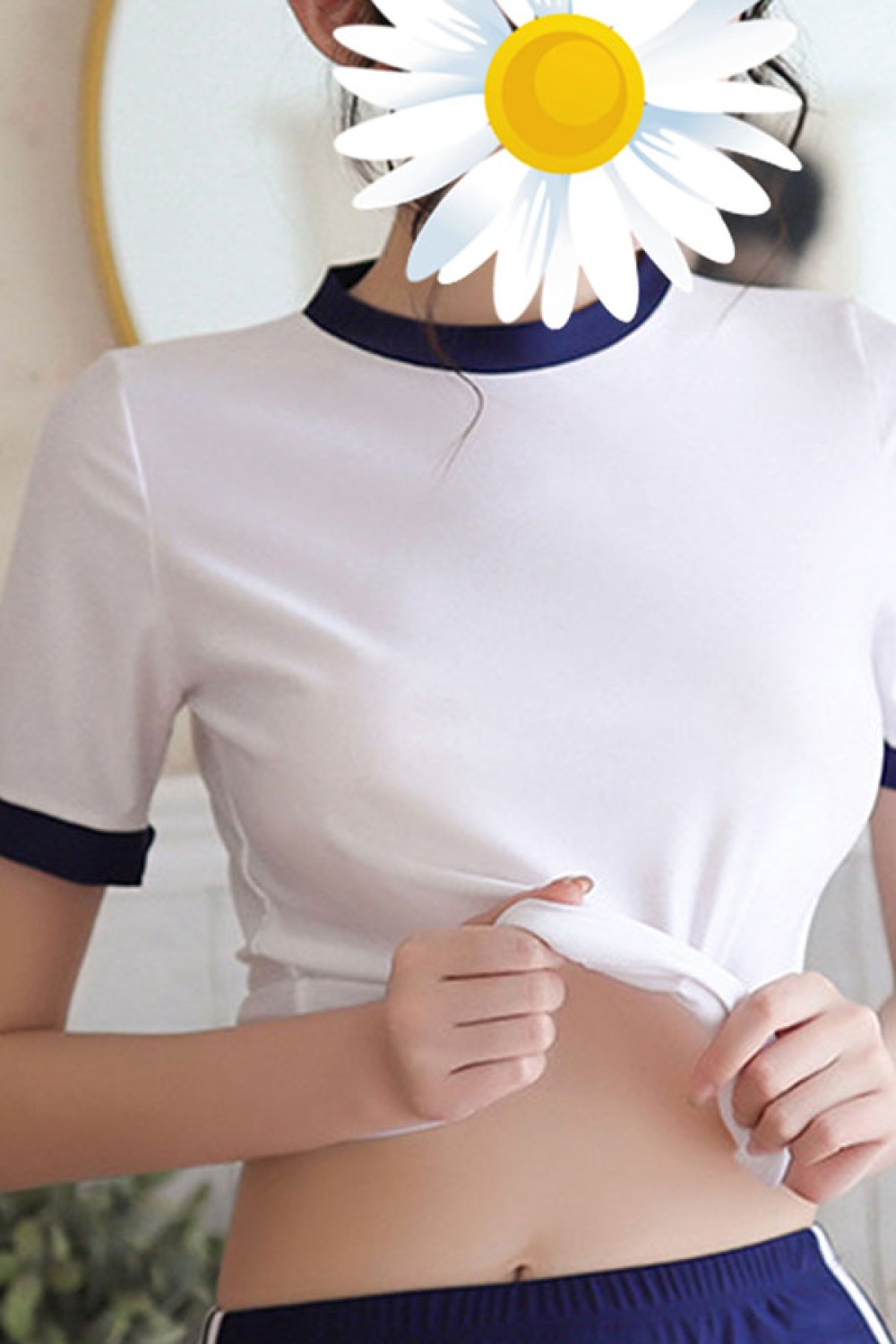 和風 可愛い清純 体操服 平角分体式水着