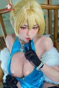 Doll Senior 全シリコン製金髪チャイナドレス美人ラブドール 160cm H5249 水尺葵