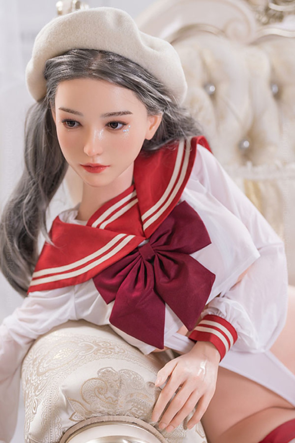 YouQDOLL 全シリコン製 163cm 胸部丰满セックスドール – 水兵服スタイル H4350